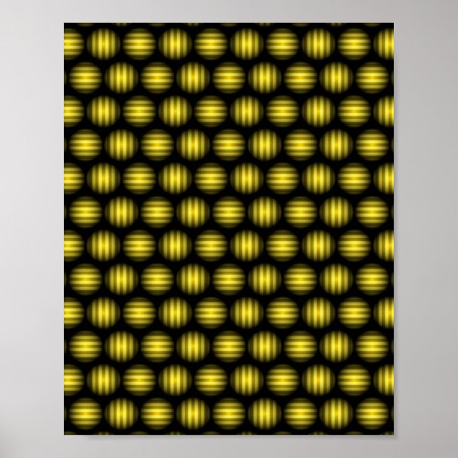 Poster Padrão de Bola de Stripey (Frente)