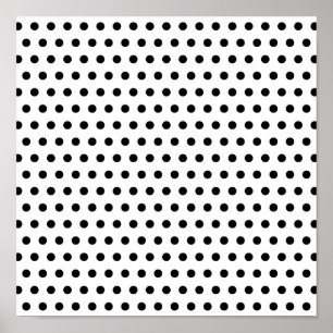 Poster Padrão de Bolinhas preto e branco. Idiota.