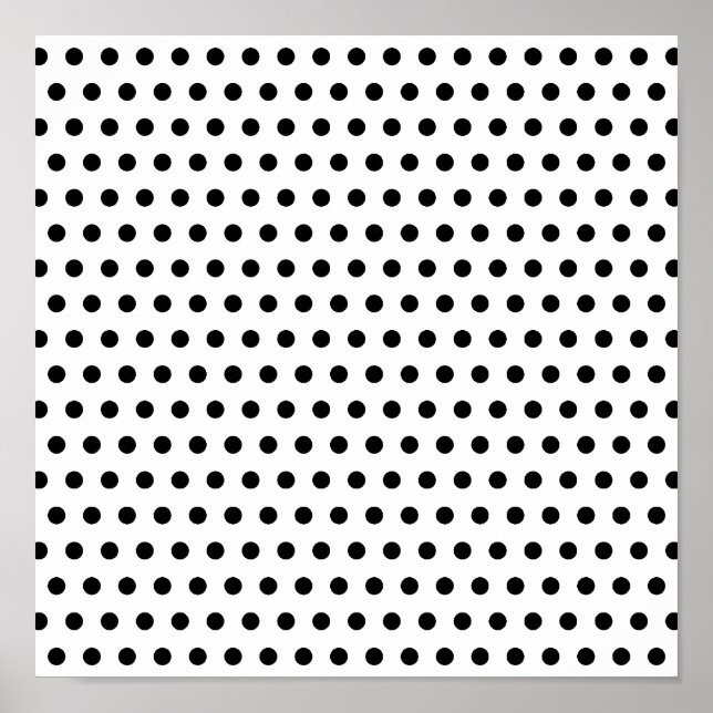 Poster Padrão de Bolinhas preto e branco. Idiota. (Frente)