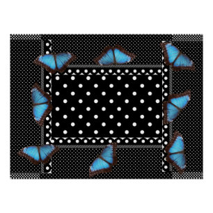 Póster Padrão de Borboleta com Bolinhas Escritório Paz De