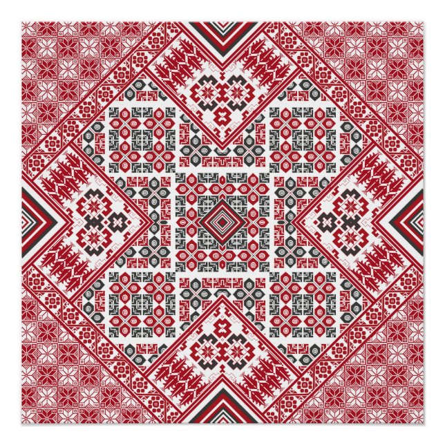 Póster Padrão de bordados palestino 2 (Frente)