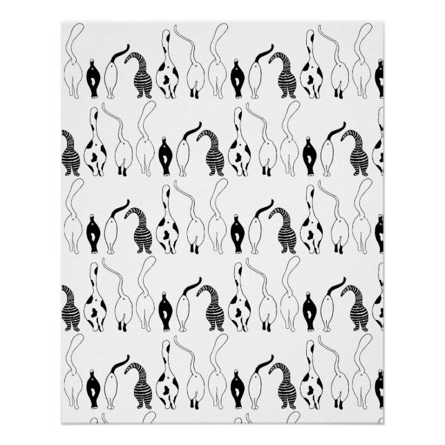 Póster Padrão de Bumbuns de Cat (Frente)