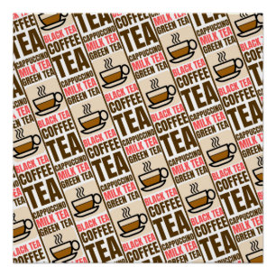 Póster PADRÃO DE CAFÉ, Poster brilhante