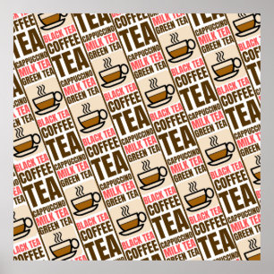 Poster Padrão de CAFÉ TEA