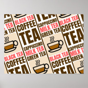 Poster Padrão de CAFÉ TEA