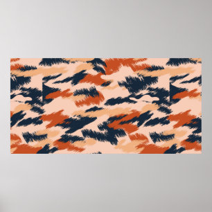 Poster Padrão de camuflagem abstrato. Parede vintage cont