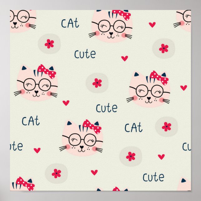 Poster Padrão de Cat (Frente)