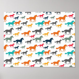 Póster Padrão de Cavalo Cugado