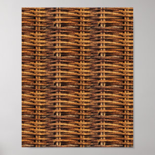 Poster Padrão de cesta do Wicker