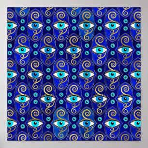 Poster Padrão de Charme de Olho mau