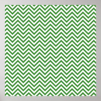 Poster Padrão de Chevron Verde