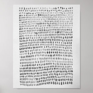 Poster Padrão de Cinza de Vidro do Mar de abstrato