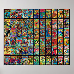 Poster Padrão de Coleção de Livros em Quadrinhos do Super
