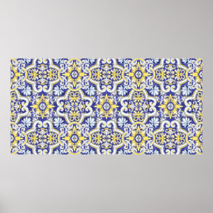 Poster Padrão de colheita sem costura com um efeito atri