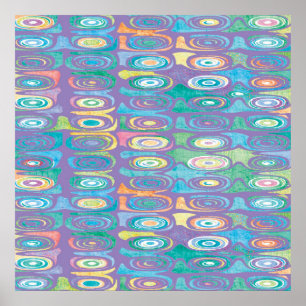 Poster padrão de cor abstrato 1