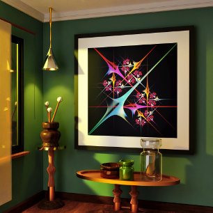 Poster Padrão de cor de Abstrato de arte moderna, cor-de-