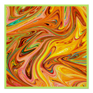 Póster Padrão de cor de Abstrato vibrante