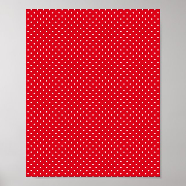 Poster Padrão de Cor Vermelha Festiva (Frente)