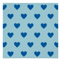 Padrão de Coração Simples Azul