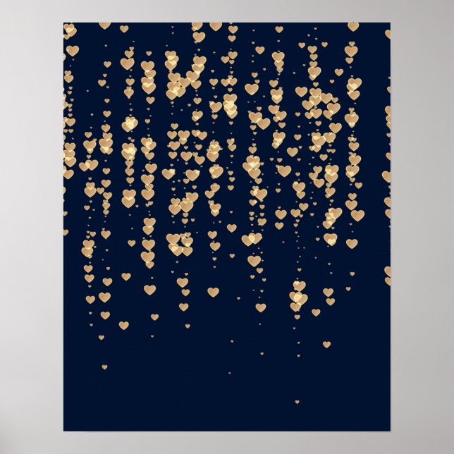 Poster Padrão de Corações 23 (Frente)