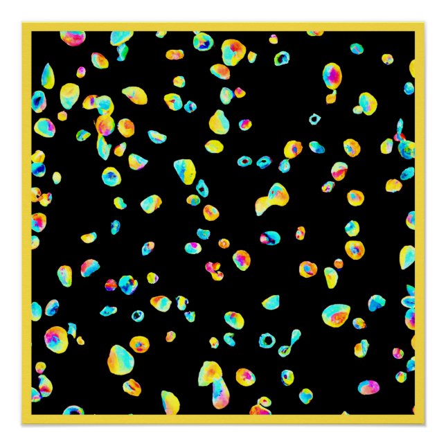 Póster Padrão de cores vivas (Frente)