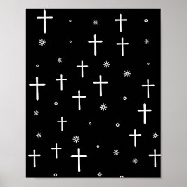 Poster Padrão de cruzamentos e estrelas