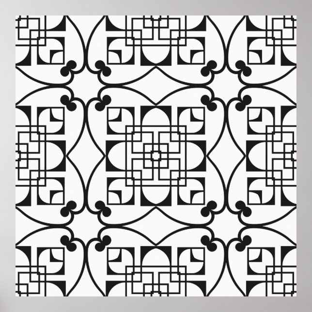 Poster Padrão de Deco de Arte Invisível. Bba minimalístic (Frente)