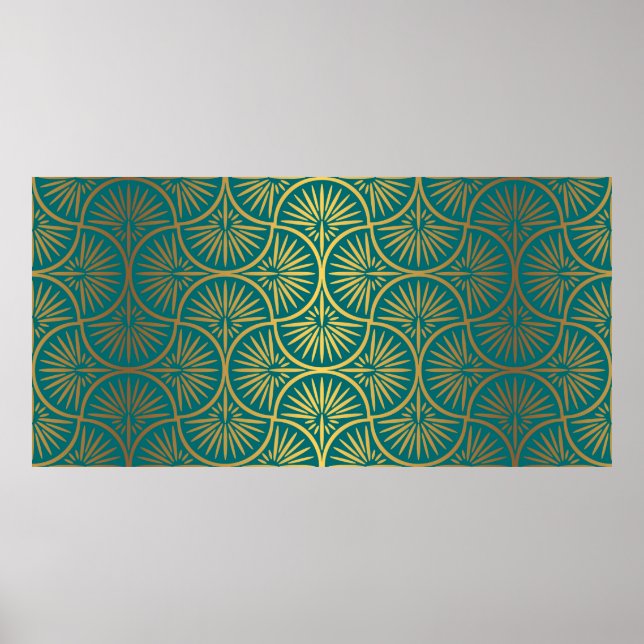 Poster Padrão de decoração de arte. Papel de parede. Japo (Frente)