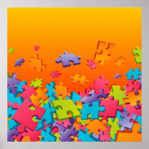 Poster Padrão de desenho animado de serra