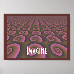 Póster Padrão de Design Criativo - Imagine