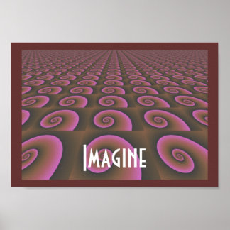 Póster Padrão de Design Criativo - Imagine