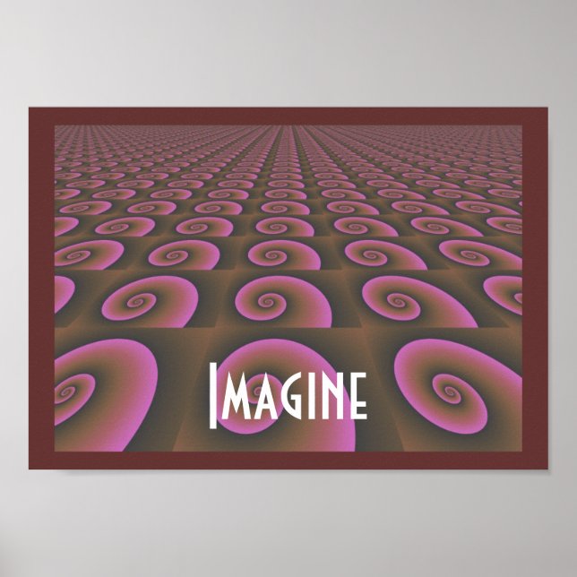 Póster Padrão de Design Criativo - Imagine (Frente)