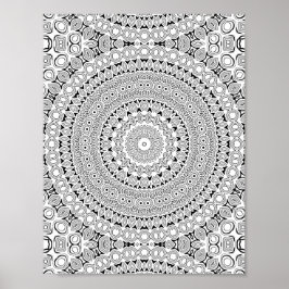 Poster Padrão de Design de Página para Colorir Anéis de P