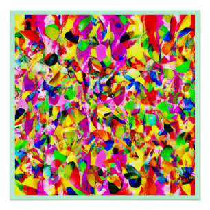 Póster Padrão de Espectro Abstrato Colorido