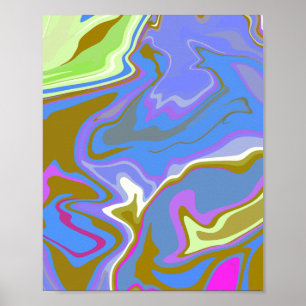 Poster Padrão de espiral de multicor do abstrato