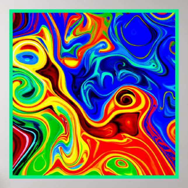 Poster Padrão de estilo vívido (Frente)