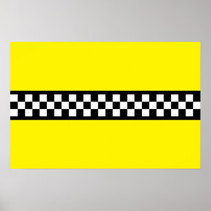 Poster Padrão de Faixa de Verificação de Táxi