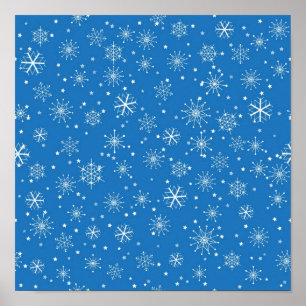 Poster Padrão de flocos de neve