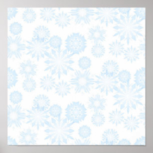 Poster Padrão de flocos de neve