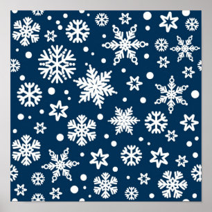 Poster Padrão de flocos de neve