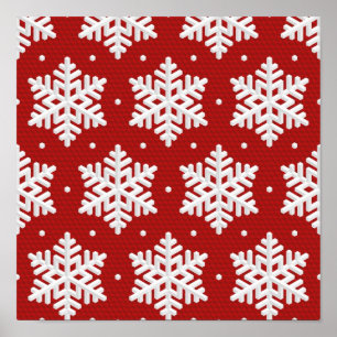 Poster Padrão de flocos de neve