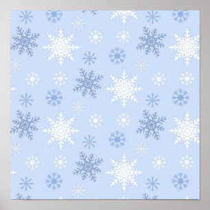 Poster Padrão de flocos de neve