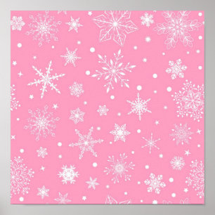 Poster Padrão de flocos de neve
