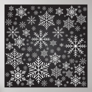 Poster Padrão de flocos de neve