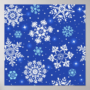 Poster Padrão de flocos de neve