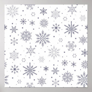 Poster Padrão de flocos de neve