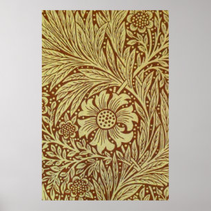 Póster Padrão de Flor Antiga Marigold de William Morris
