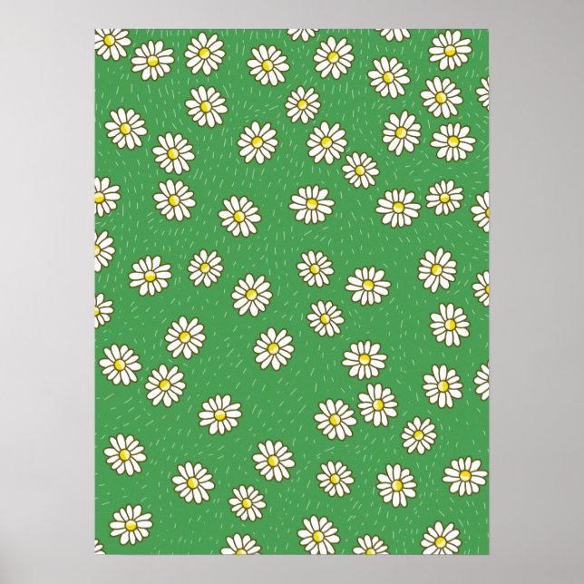 Poster padrão de flor de margarida (Frente)