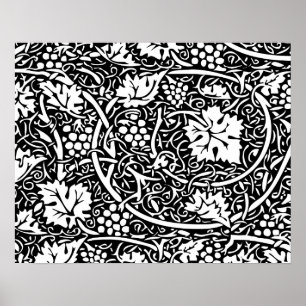 Póster Padrão de Forma de Papel de Carteira Floral Vinta