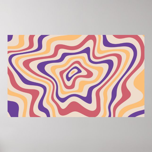 Poster Padrão de fundo da explosão solar retrorreflectora (Frente)